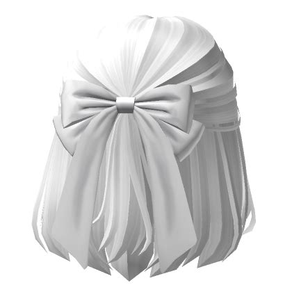 Soft Short Half Up Hair W Bow White Roblox Item Rolimon S