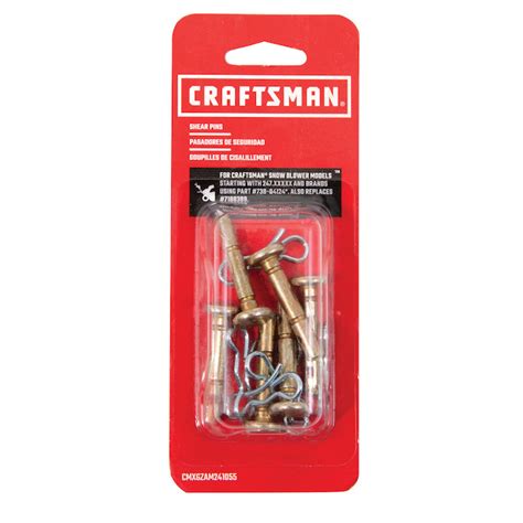 Craftsman Shear Pins For Snow Blowers 2 Stage 6 Pack Cmxgzam241055