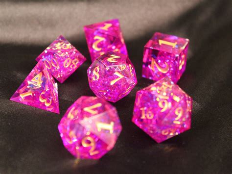 Resin Dnd Dice Set Polyhedral Dice Set Rpg Dice Set Handmade Dnd Dice