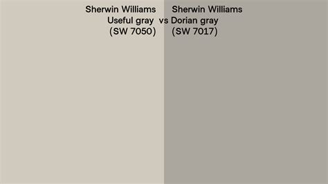 Sherwin Williams Useful Gray Vs Dorian Gray Side By Side Comparison