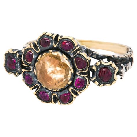 Antique Ruby And Topaz Ring Early 1800s At 1stdibs