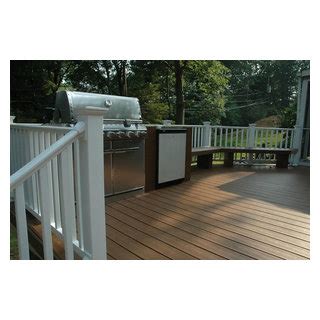 Custom Trex Deck With Bench Long Island Ny Terrace New York By