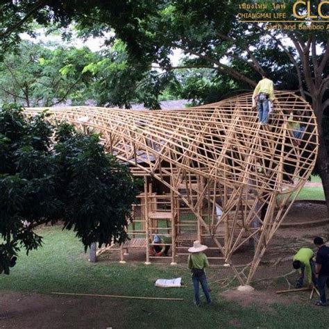 Bamboo Architecture Bamboo Space Frame Playground Bamboo