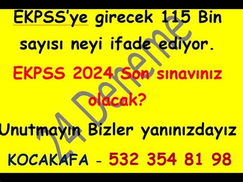 Son haberlere göre EKPSS ye 115bin kişi girecekmiş Atama sansı