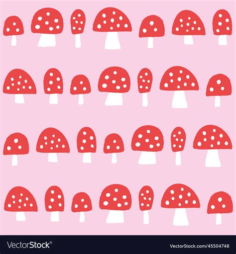 Mushroom background pattern seamless Royalty Free Vector