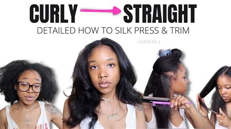 How I Straighten My 3c Type 4a Natural Hair At Home TRIM MY NATURAL