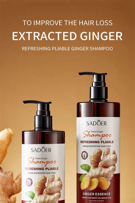 SADOER Ginger Anti Hair Loss Anti Dandruff Refreshing And Soft Shampoo