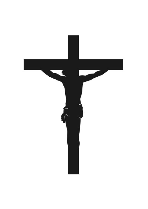 Jesus On Cross Silhouette Free Svg File Svg Heart Cross Silhouette