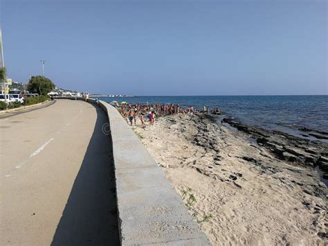 Lungomare A Marina Di Pescoluse Editorial Photography Image Of