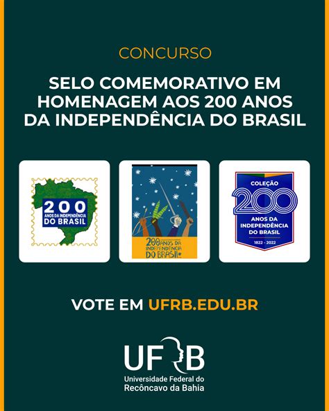 Ufrb Abre Vota O Para Escolha Do Selo Da Cole O Bicenten Rio Da