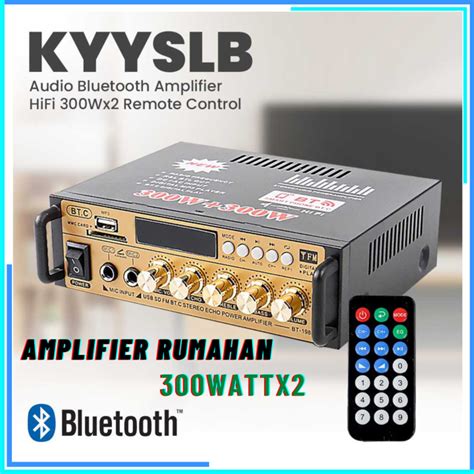 COD KYYSLB Audio Bluetooth Amplifier HiFi 300Wx2 Remote Control Ampli