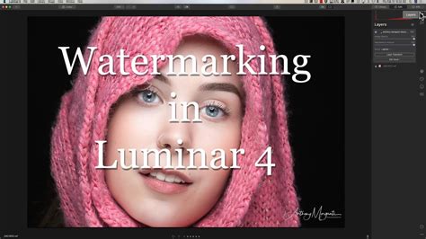 How To Apply Your Watermark Using Luminar Youtube