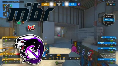 MIBR Vs OUTSIDERS Highlights Of Vertigo ESL Pro League CSGO