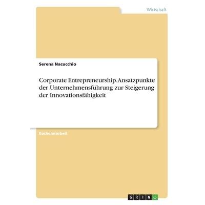 Corporate Entrepreneurship Ansatzpunkte Der Unternehmensf Hrung Zur