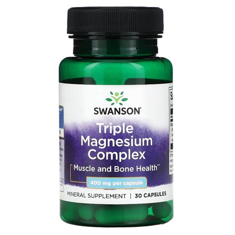 Swanson Triple Magnesium Complex Mg Capsules Mg