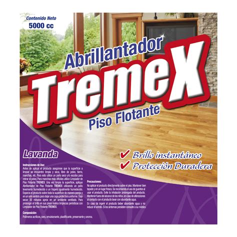 Abrillantador Piso Flotante 5 L Tremex Experiencia En Limpieza