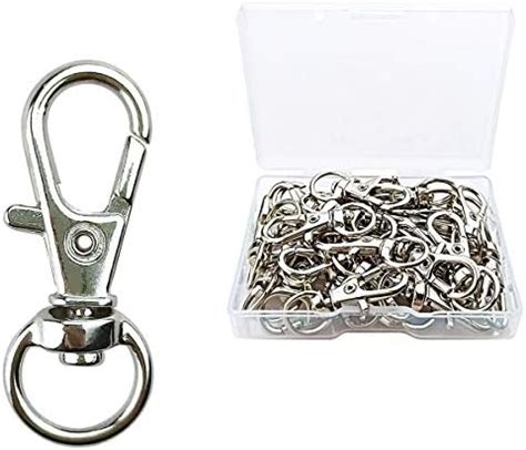 30 Pcs Metal Swivel Lanyard Snap Hook Key Chain Swivel Hook Lobster