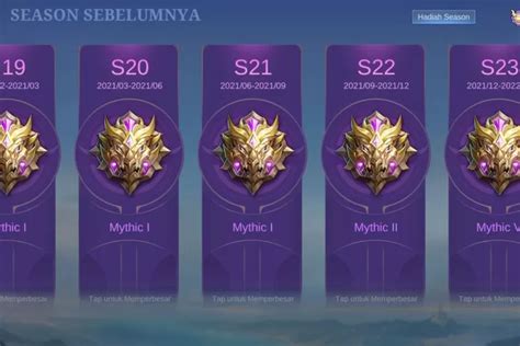 Macam Macam Hadiah Gratis Di Reset Season Mobile Legends Maret