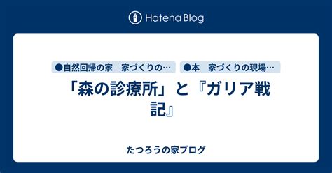 「森の診療所」と『ガリア戦記』 たつろうの家ブログ