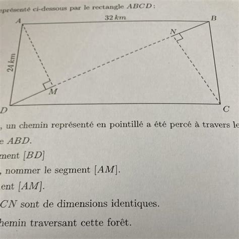 E 2 Un parc forestier est représenté ci dessous par le rectangle ABCD