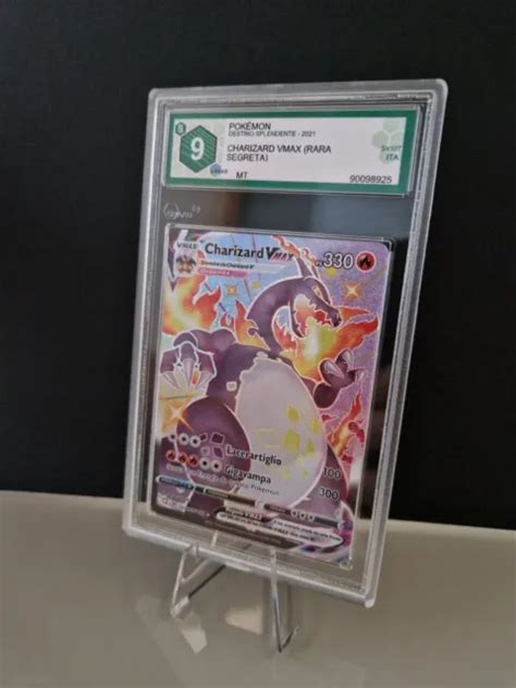 CHARIZARD VMAX SHINY Destino Splendente Sv107 ITA Graad 9 Pokemon EUR