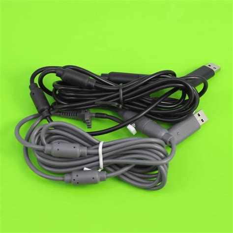 Black / Grey 1.8M USB Play Cable For XBOX 360 / XBOX 360 Slim wired ...