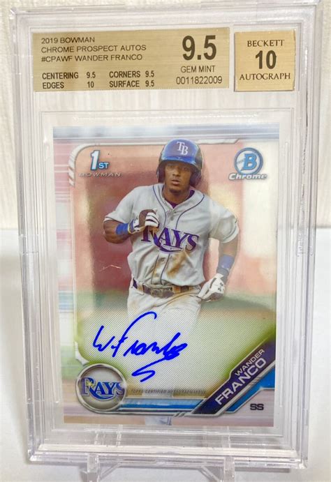 Letao Bowman Chrome Wander Franco St Auto Bgs