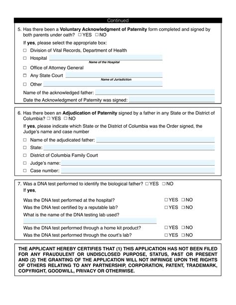 Washington D C Application To Amend Birth Certificate Of A Minor