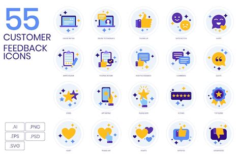 Customer Feedback Icons - Design Template Place