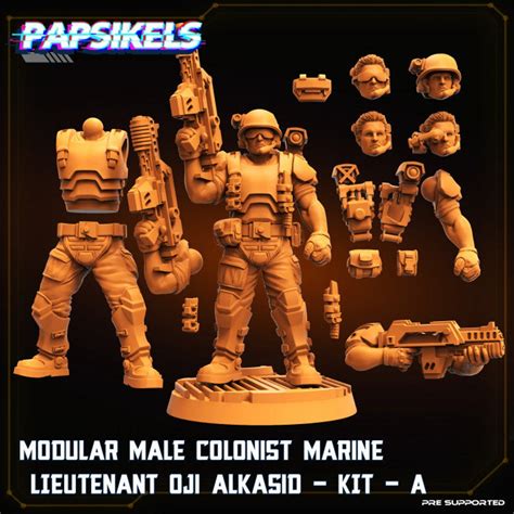 Modular Marine Colonial Marine Papsikels Miniatures Resin 3d Printed