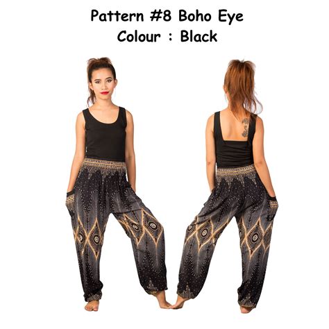 Thai Flowy Comfy Yoga Beach Baggy Boho Gypsy Hippie Women Harem Pants