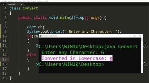 Java Program To Convert Character Uppercase To Lowercase And Vice