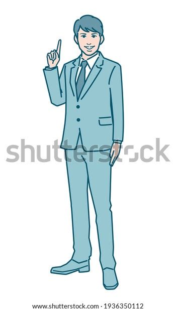 Vector Illustration Young Man Suit Stock Vector Royalty Free