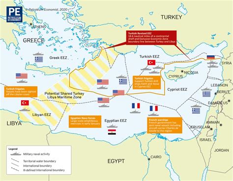 Strong Presence Of Warships In East Mediterranean Sea Map