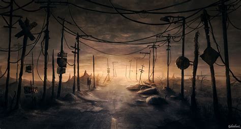 Lost Road Picture 2d Landscape Post Apocalyptic Arte Apocalipsis