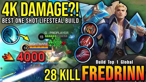 4K DAMAGE 28 Kills Fredrinn Best One Shot LifeSteal Build Build