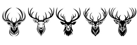 Premium Vector | Dear silhouettes set large pack of vector silhouette ...