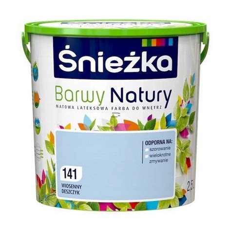 Śnieżka Barwy Natury 2 5L Wiosenny Deszczyk 141 mat farba do wnętrz