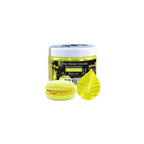 Colorant Alimentaire En Poudre Hydrosoluble Couleur Jaune Vert Intense