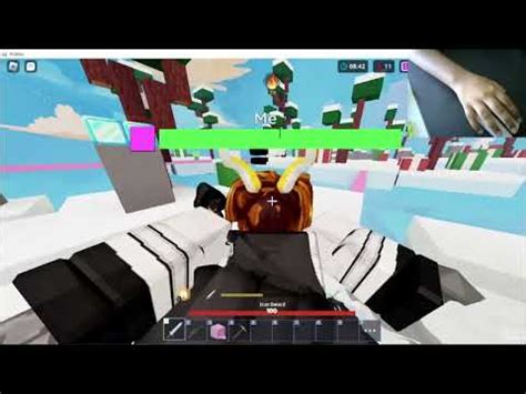 Trying The No Armour Challenge In Roblox Bedwars Handcam YouTube