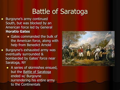 Why Was Saratoga Considered A Turning Point In The War