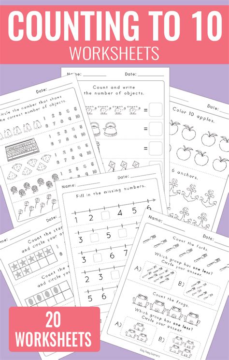 Counting To Ten Worksheet Have Fun Teaching Worksheets Library