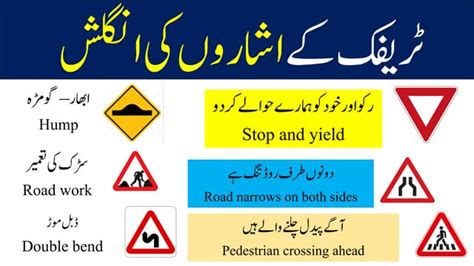 Traffic Signs In Urdu Pdf