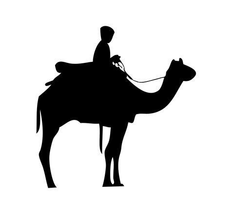 Camel Rider Black Silhouette Free Stock Photo Public Domain Pictures