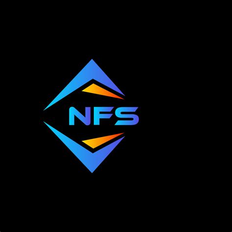 Nfs Abstract Technology Logo Design On Black Background Nfs Creative