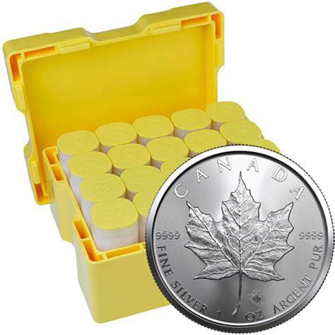 Oz Canadian Silver Maple Leaf Monster Box Coins Bu L Bgasc