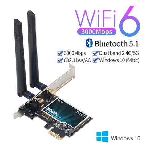 Mbps Wifi Wireless Ax Desktop Pcie Wifi Adapter Bluetooth