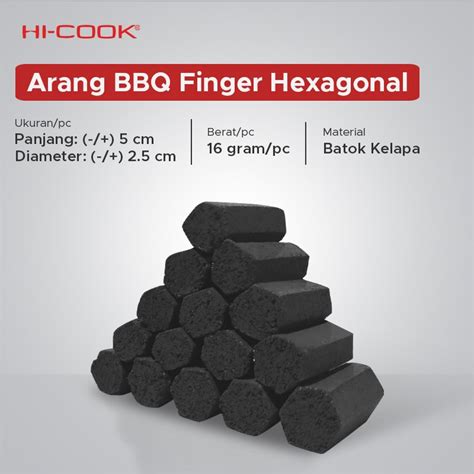 Jual Arang Bbq Finger Arang Briket Food Grade Premium Quality Hi Cook