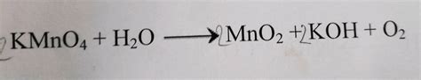 Equation For Kmno H O Potassium Permanganate Water Off