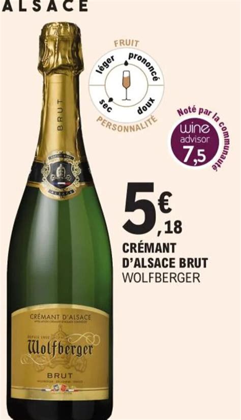 Promo Crèmant D Alsace Brut Wolfberger chez E Leclerc